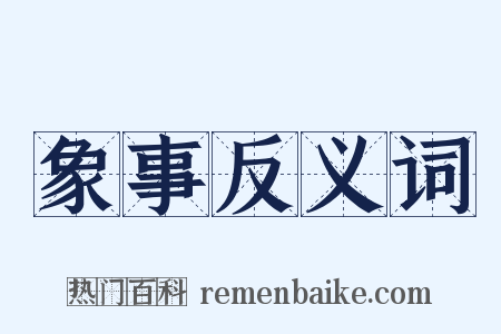 象事反义词是什么意思的图片